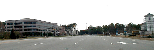 heading south on Page Road, just past bridge